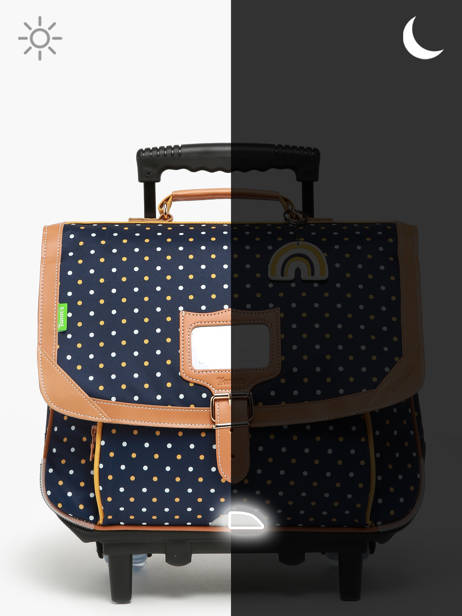Boekentas Op Wieltjes 2 Compartimenten Tann's Blauw les fantaisies f 42322 ander zicht 6