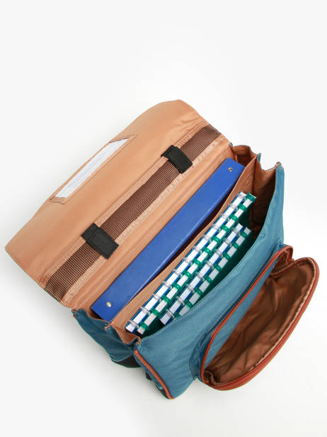 Boekentas 2 Compartimenten Tann's Blauw les fantaisies g 38207 ander zicht 3