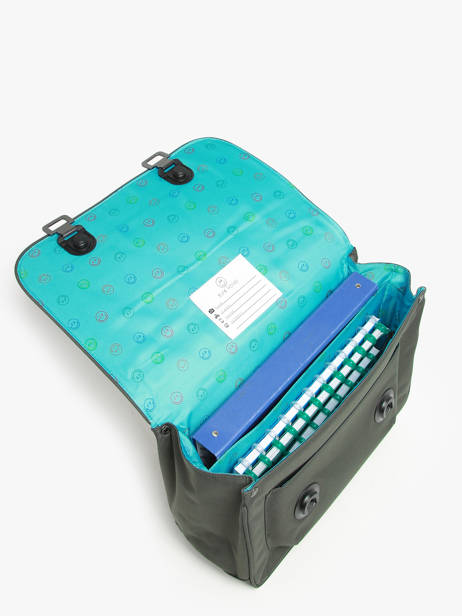 Boekentas It Bag Midi 2 Compartimenten Jeune premier Groen daydream boys B ander zicht 3
