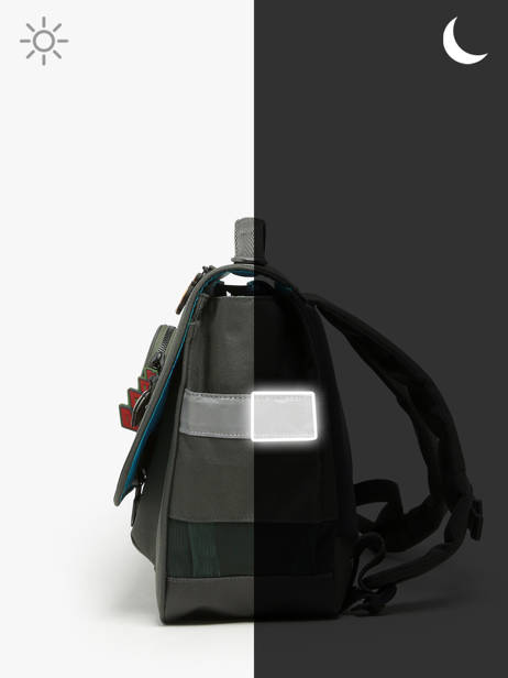 Boekentas It Bag Midi 2 Compartimenten Jeune premier Groen daydream boys B ander zicht 5