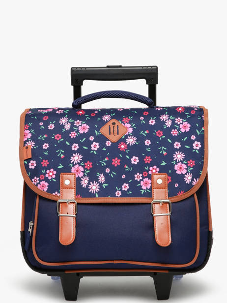 Boekentas Op Wieltjes 2 Compartimenten Snowball Blauw liberty T46338