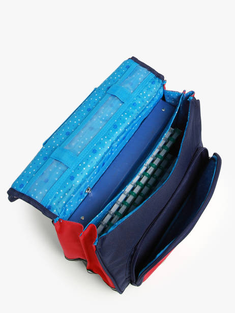Boekentas 2 Compartimenten Snowball Blauw frenchie 46238 ander zicht 3