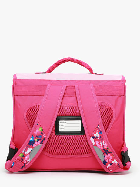Boekentas 2 Compartimenten Snowball Roze butterfly 46438 ander zicht 4
