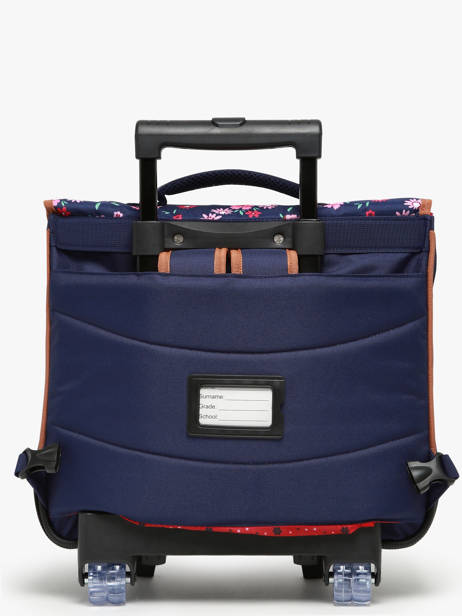 Boekentas Op Wieltjes 2 Compartimenten Snowball Blauw liberty T46341 ander zicht 5