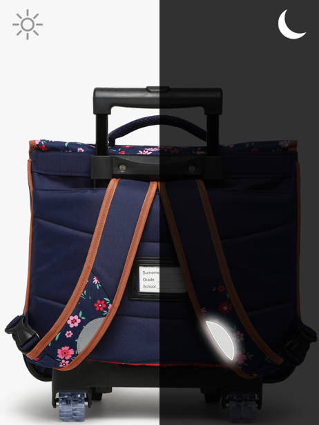 Boekentas Op Wieltjes 2 Compartimenten Snowball Blauw liberty T46341 ander zicht 6