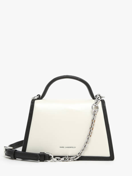 Cross Body Tas K Signature Leder Karl lagerfeld Wit k signature 245W3072 ander zicht 4