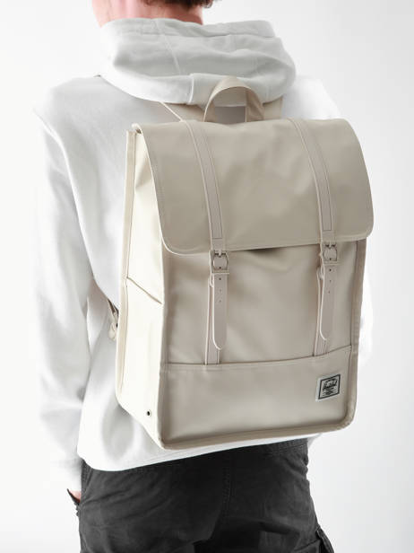 Rugzak 1 Compartiment Herschel Beige weather resistant 10999 ander zicht 1