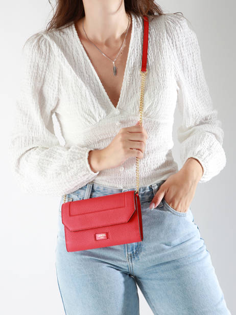 Avondtas Ninon Leder Lancel Rood ninon m9613c ander zicht 1