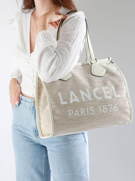 Schoudertas Cabas D'Ã©tÃ© Met Rits Lancel Beige cabas d'ete A13310 ander zicht 1