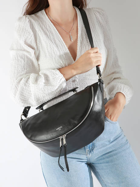 Cross Body Tas M Origami Leder Lancel Zwart origami A12528 ander zicht 1