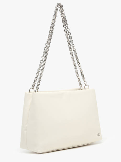 Cross Body Tas Micro Mono Gerecycleerd Polyester Calvin klein jeans Beige micro mono K612227 ander zicht 2