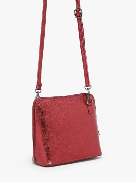Cross Body Tas Nine Leder Milano Rood nine NI23117N ander zicht 2