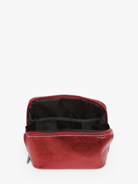 Cross Body Tas Nine Leder Milano Rood nine NI23117N ander zicht 3