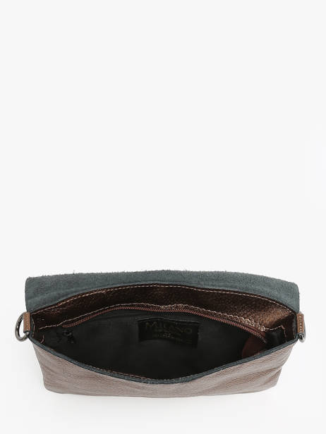 Cross Body Tas Caviar Leder Milano Bruin caviar CA22112 ander zicht 3