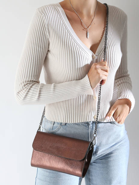 Cross Body Tas Nine Leder Milano Bruin nine NI23064N ander zicht 1