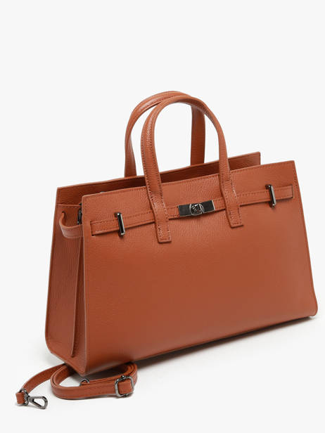Handtas Caviar Leder Milano Bruin caviar CA24062 ander zicht 2