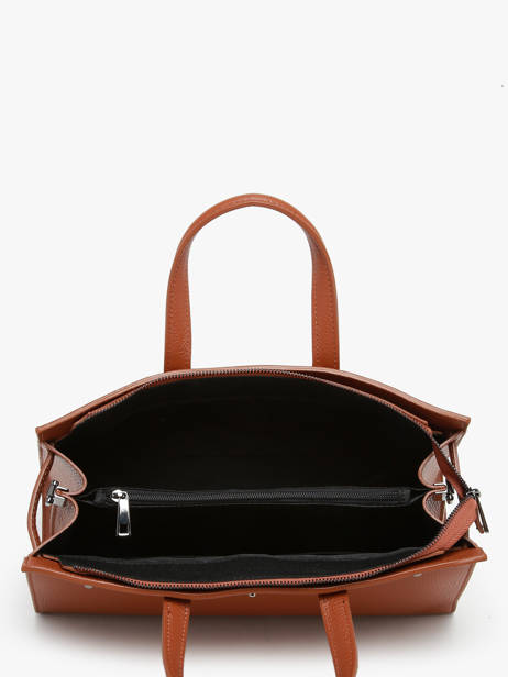 Handtas Caviar Leder Milano Bruin caviar CA24062 ander zicht 3