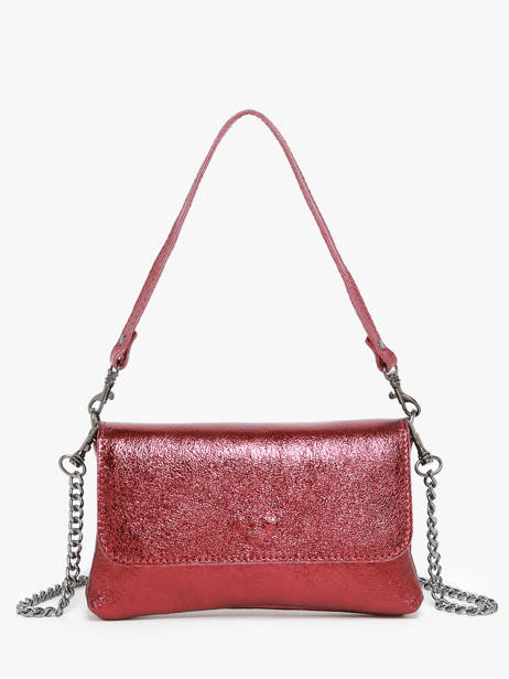 Cross Body Tas Nine Leder Milano Rood nine NI24063