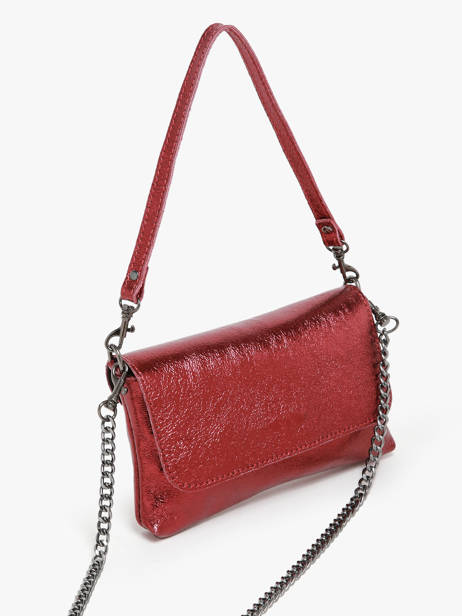 Cross Body Tas Nine Leder Milano Rood nine NI24063 ander zicht 2