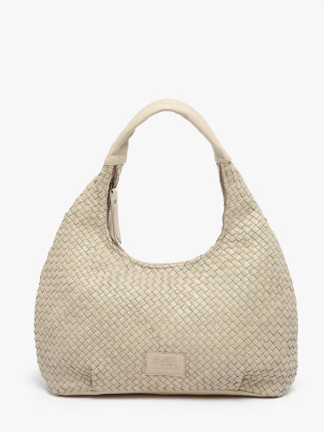 Schoudertas Parma Leder Basilic pepper Beige parma BPAR02