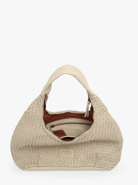 Schoudertas Parma Leder Basilic pepper Beige parma BPAR02 ander zicht 3
