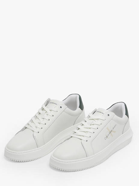 Sneakers Uit Leder Calvin klein jeans Wit men 6810YG ander zicht 1