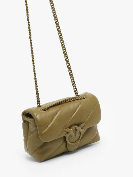 Cross Body Tas Love Bag Puff Leder Pinko Groen love bag puff A1JO ander zicht 2