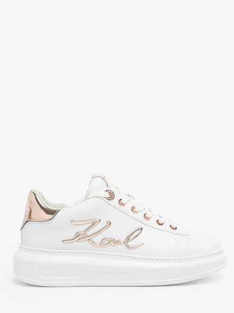 Sneakers Kapri Signature Uit Leder Karl lagerfeld Wit women KL62510A