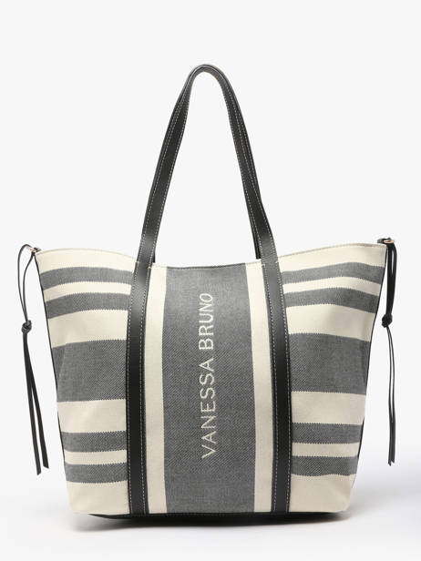 Handtas Cabas Katoen Vanessa bruno Zwart cabas 3V40374 ander zicht 4