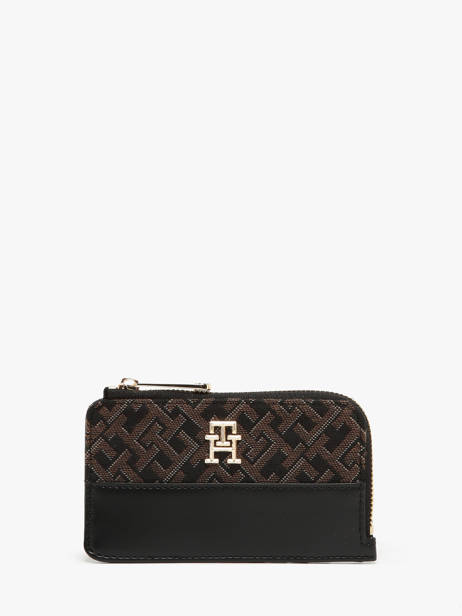 Portefeuille Tommy hilfiger Zwart th jacquard AW17152