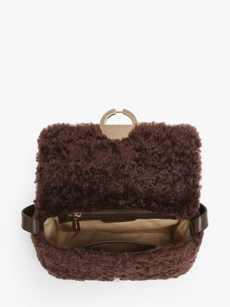 Cross Body Tas M Moon Leder En Teddy Vanessa bruno Bruin moon 37V40533 ander zicht 3
