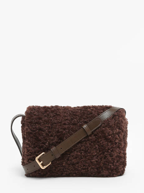 Cross Body Tas M Moon Leder En Teddy Vanessa bruno Bruin moon 37V40533 ander zicht 4