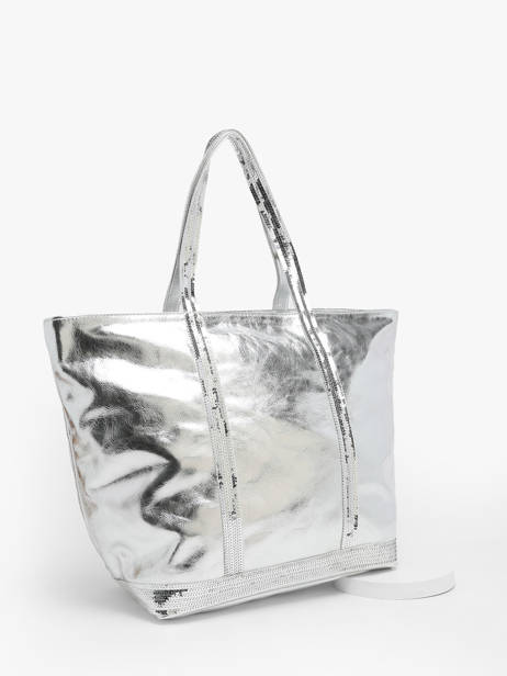 Handtas Cabas Cuir Leder Vanessa bruno Zilver cabas cuir 30V40409 ander zicht 2