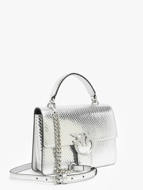 Handtassen Love Bag Icon Leder Pinko Zilver love bag icon A1VG ander zicht 2