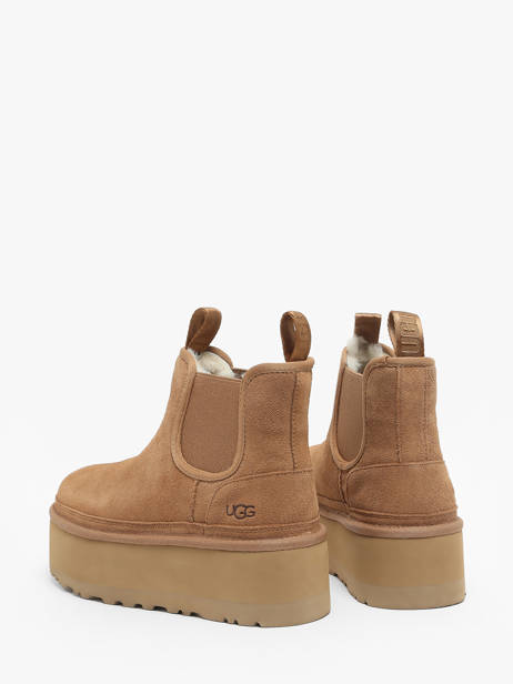 Boots Neumel Platform Chelsea Uit Leder Ugg Beige women 1134526 ander zicht 3