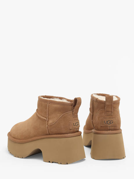 Boots Met Platformzool Classic Ultra Mini Uit Leder Ugg Bruin women 1158311 ander zicht 3