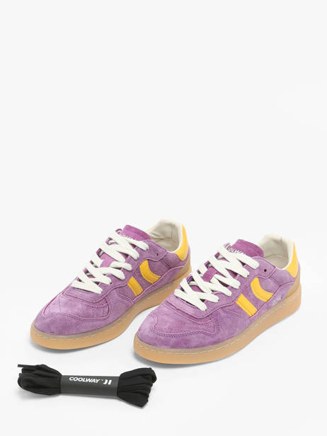 Sneakers Goal Uit Leder Coolway Violet women 7693119 ander zicht 2