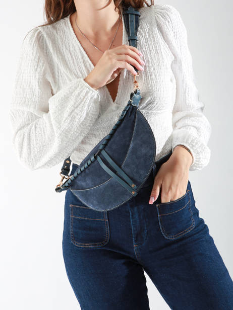 Heuptasje Lou Leder En Suède Vanessa bruno Blauw lou 39V40903 ander zicht 1