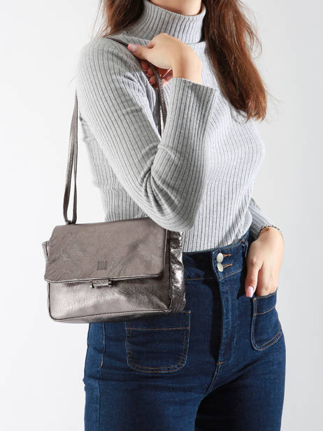 Cross Body Tas Leather Leder Biba Zilver leather ELI1L ander zicht 1