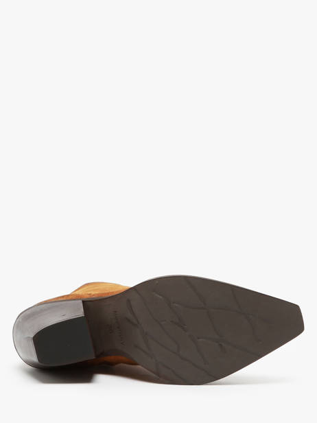 Enkellaarsjes Met Hak Tronchetti Texani Uit Leder Metisse Bruin women XD798 ander zicht 5