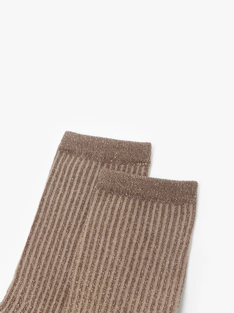 Sokken Pieces Beige socks women 17151110 ander zicht 1