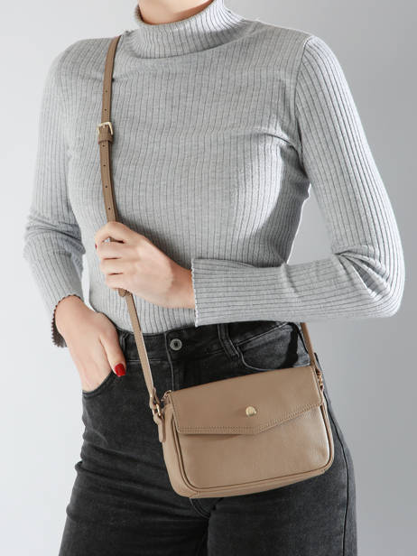 Cross Body Tas Luna Leder Hexagona Bruin luna 6820083 ander zicht 1