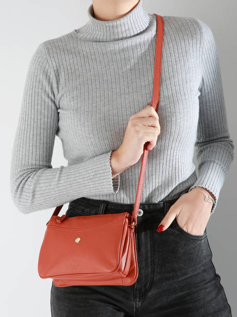 Cross Body Tas Luna Leder Hexagona Oranje luna 6820086 ander zicht 1