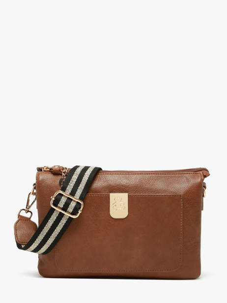 Cross Body Tas Ajoure Lulu castagnette Bruin ajoure WINTER