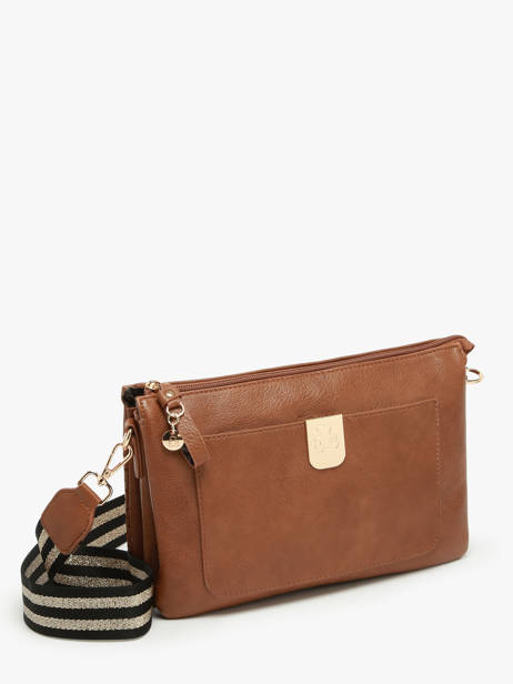 Cross Body Tas Ajoure Lulu castagnette Bruin ajoure WINTER ander zicht 2