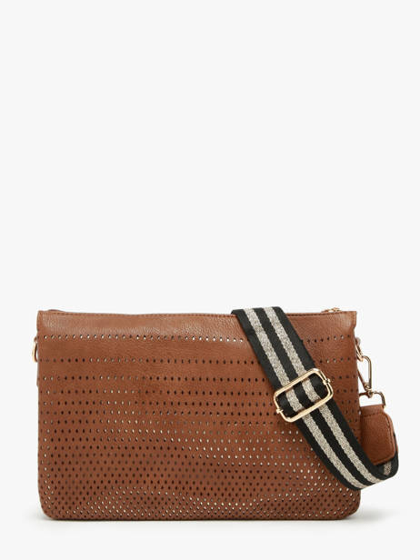 Cross Body Tas Ajoure Lulu castagnette Bruin ajoure WINTER ander zicht 4