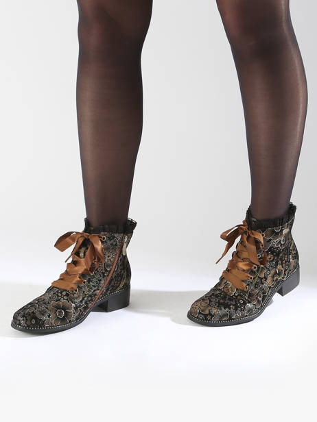 Enkellaarsjes Uit Leder Laura vita Veelkleurig women 6260 ander zicht 1