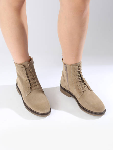 Enkellaarsjes Zag Uit Leder Aliwell Beige women ZAG ander zicht 1