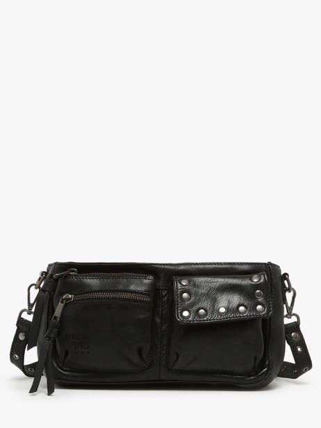 Cross Body Tas Barcelone Leder Basilic pepper Zwart barcelone BBAC04