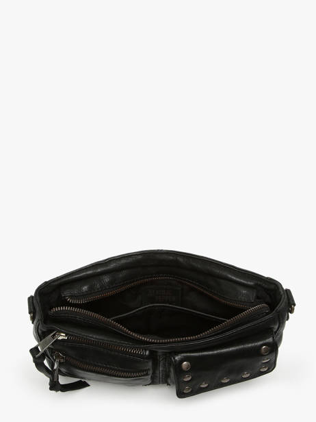 Cross Body Tas Barcelone Leder Basilic pepper Zwart barcelone BBAC04 ander zicht 3